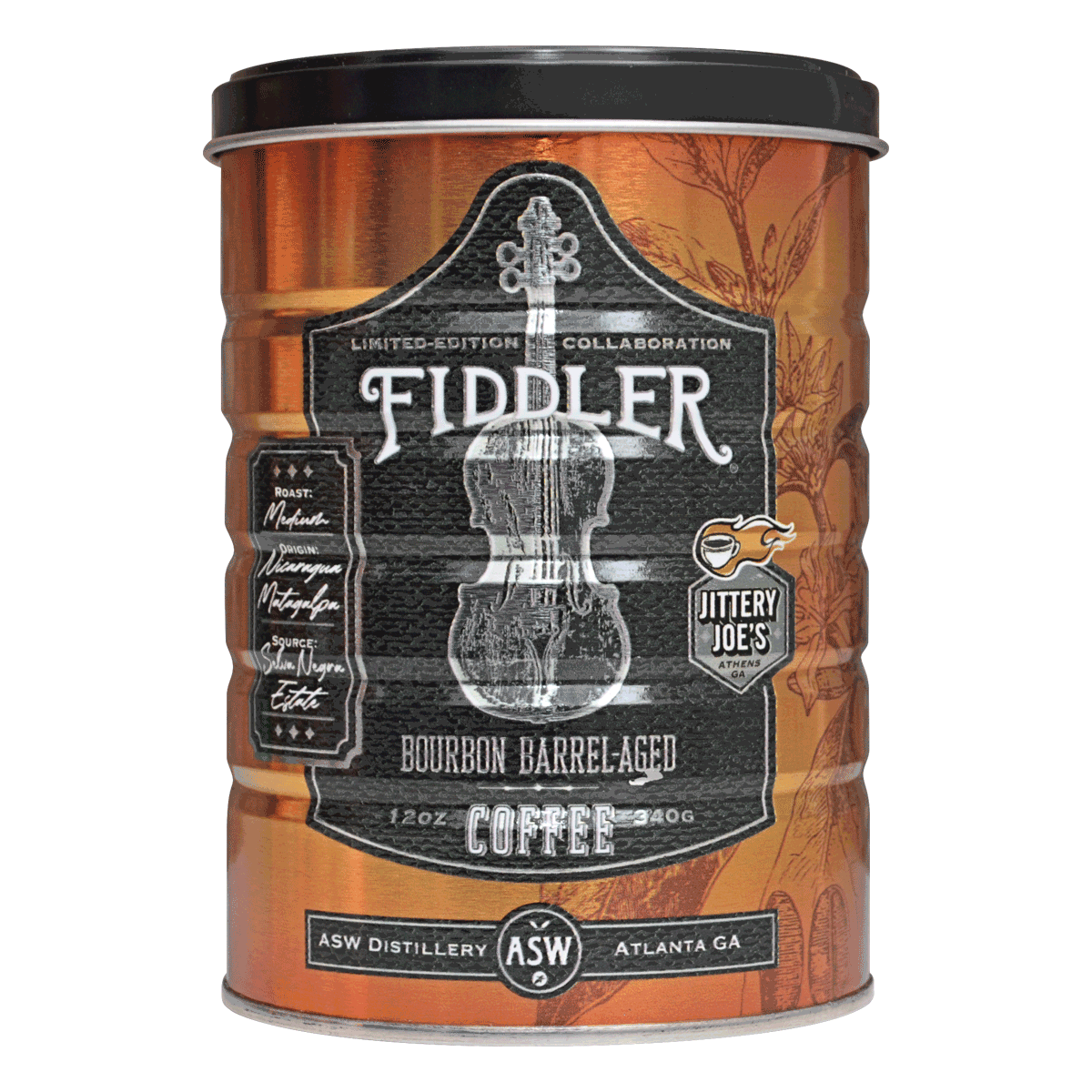 ASW Distillery Fiddler Bourbon Barrel-Aged Coffee – Jittery Joe's