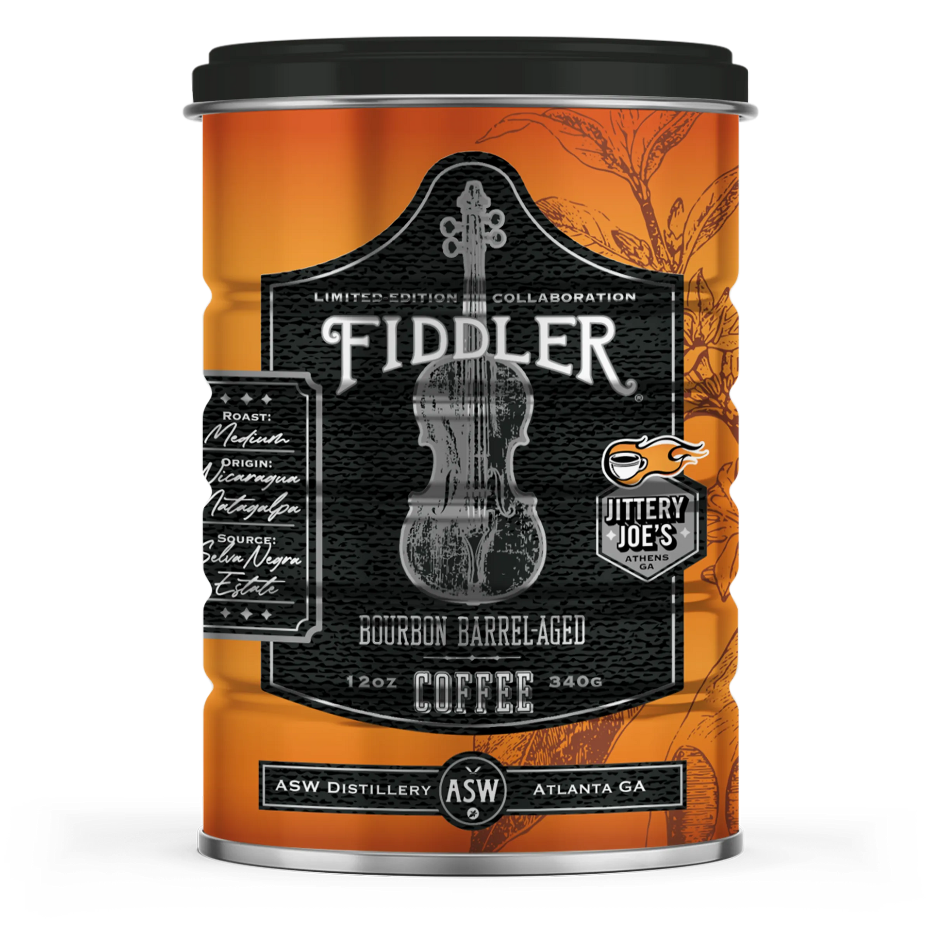 ASW Distillery Fiddler Bourbon Barrel-Aged Coffee – Jittery Joe's